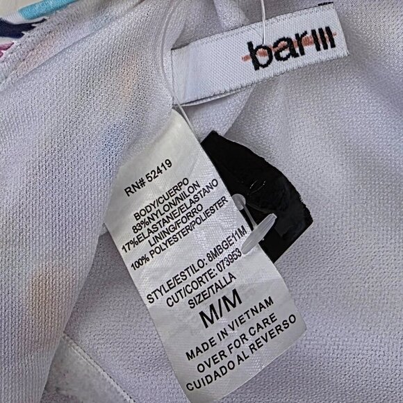 Bar III Kaleidoscope One Piece Halter Strapless Swimsuit NEW - M - Picture 8 of 10